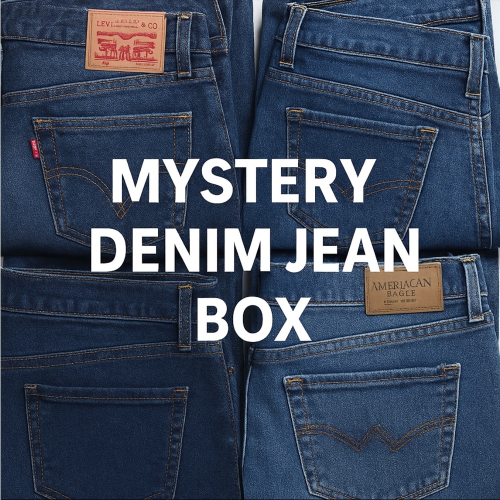 2PC Mystery Women’s Jeans Box | Levis AE Zara Y2K High Waisted Vintage Flare Mom